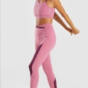 GYMSHARK Asymmetric Leggings Dusty Pink SET